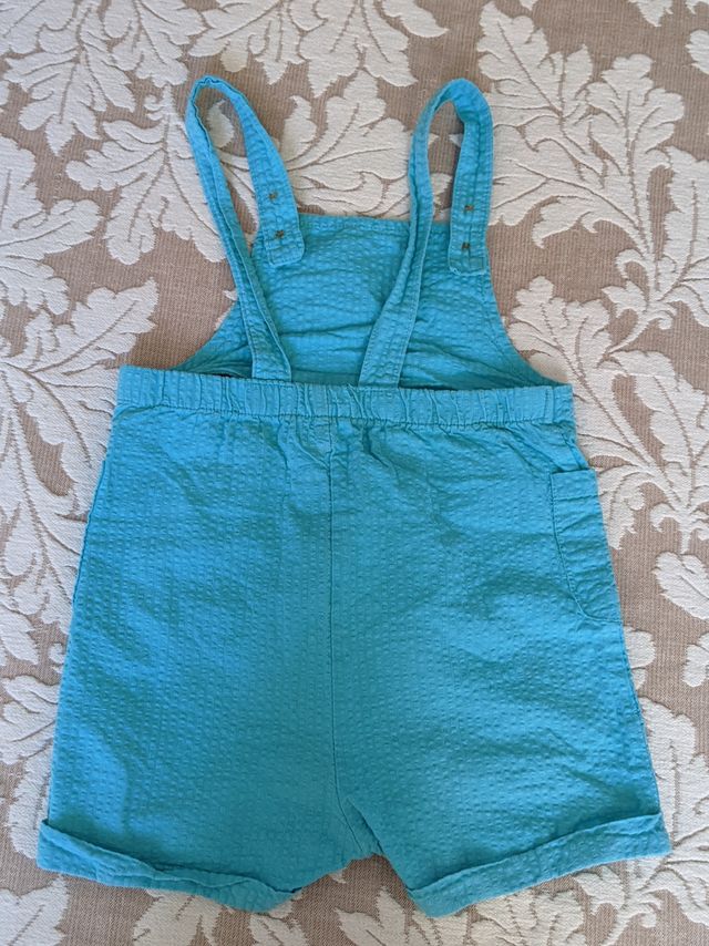 Conjunto verano bebé Peto azul cielo + body 12 m