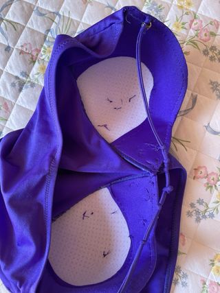 Costume da bagno intero con strass e perle