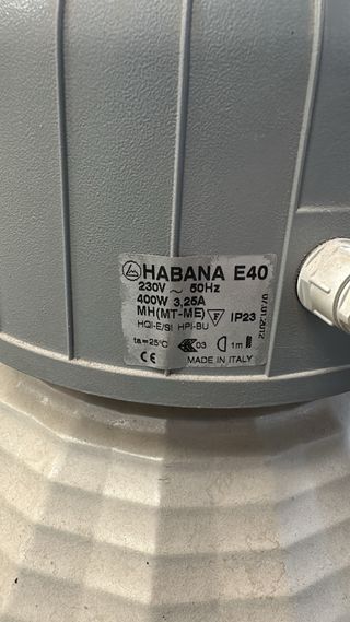 Foco industrial E40 400w 230V - con lámpara
