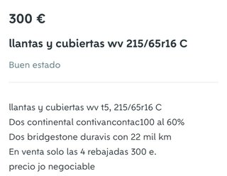 Llantas y cubiertas WV T5