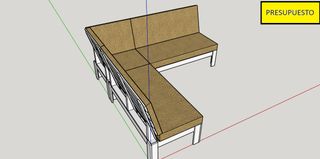 Sofa jardín con rinconera