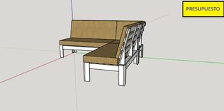 Sofa jardín con rinconera