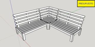 Sofa jardín con rinconera