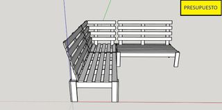 Sofa jardín con rinconera