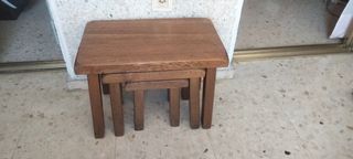 Mesas apilables de madera