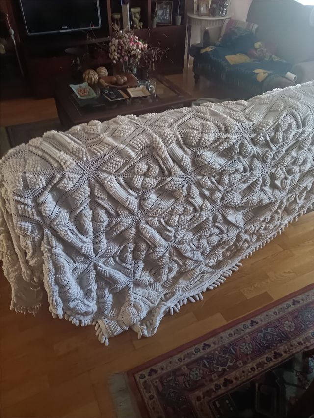Maravillosa colcha de ganchilo