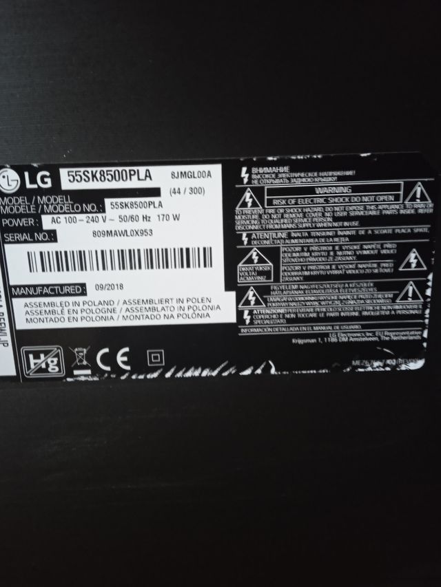 Smart TV LG 55SK8500PLA