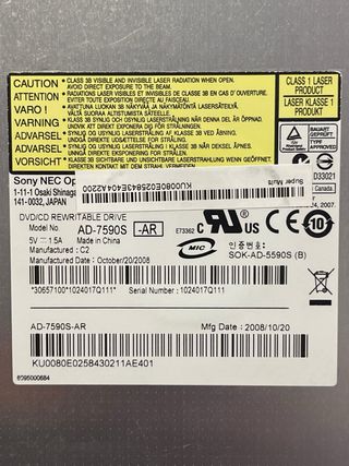 Regrabadora interna de portatil.