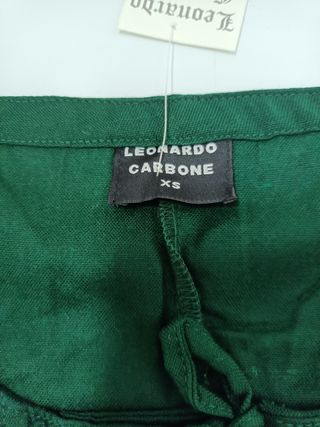 NUEVO - BLUSA MEDIEVAL VERDE LEONARDO CARBONE T.XS