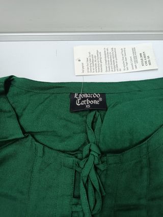 BLUSA MEDIEVAL VERDE LEONARDO CARBONE "Prina" 2098