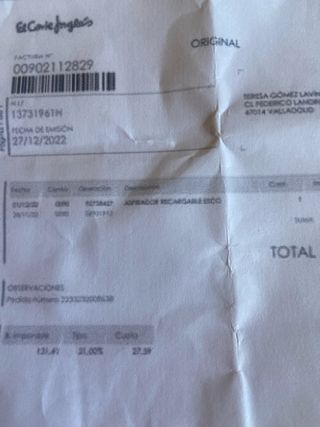 Aspirador Rowenta Modelo: RH6971WO