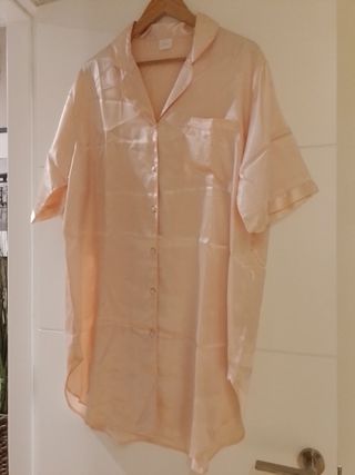 Camisón raso color salmón Canda