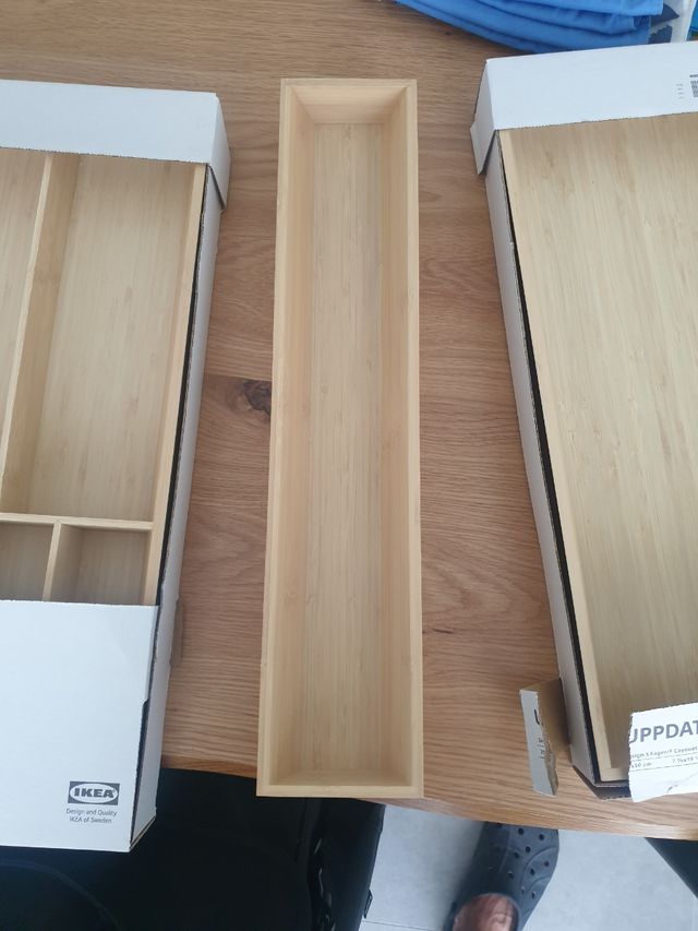 Bandeja cubiertos bambú Ikea