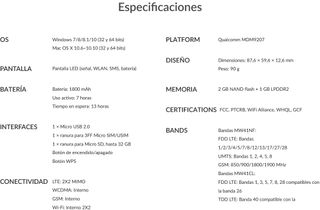 Alcatel Router WiFi 4G LTE CAT.4 150Mbps 1800mAh