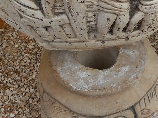 Macetero  decorado piedra 2 piezas 