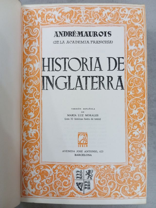 Libro "Historia de Inglaterra" de 1964