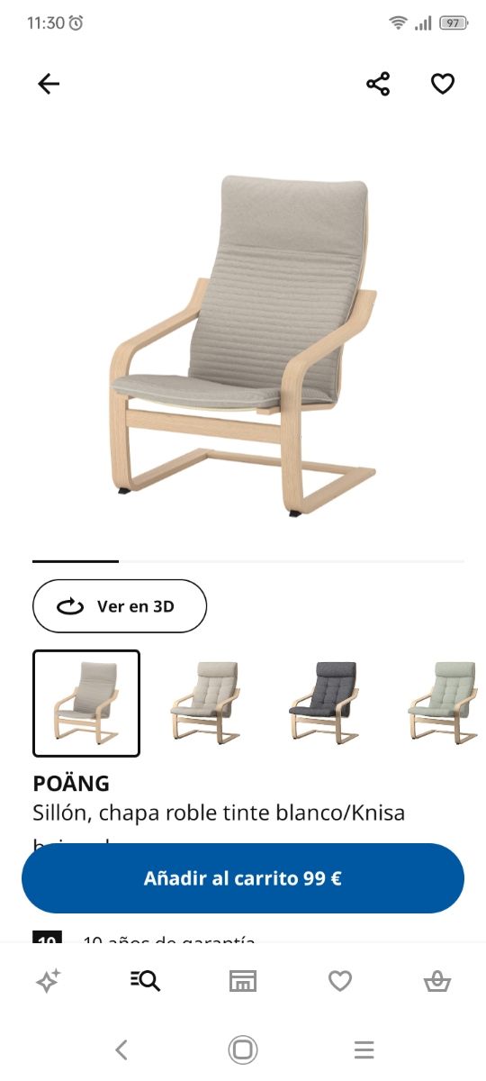 Mecedora ikea blanca