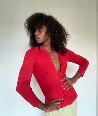 Chaqueta roja mujer