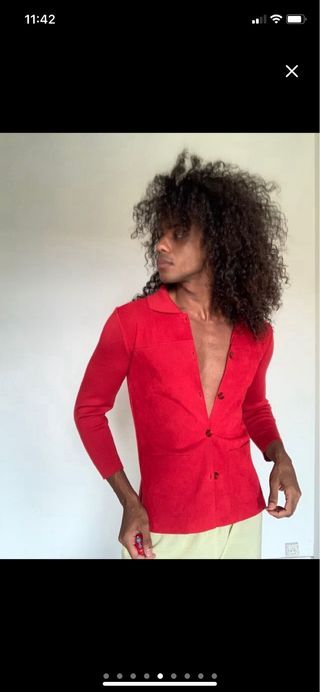 Chaqueta roja mujer