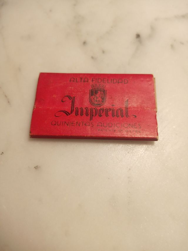 Caja agujas gramófono cartón