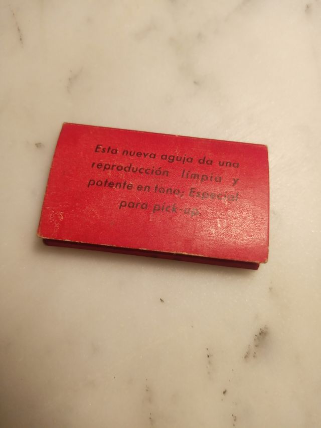 Caja agujas gramófono cartón