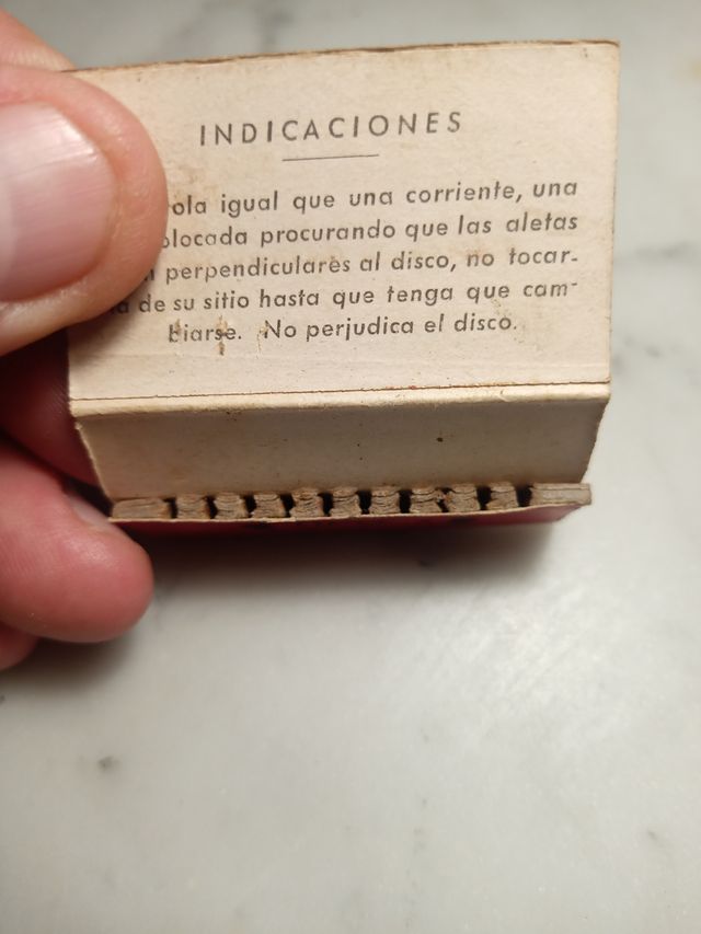 Caja agujas gramófono cartón