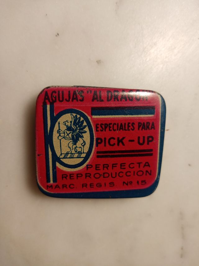 Caja agujas gramófono