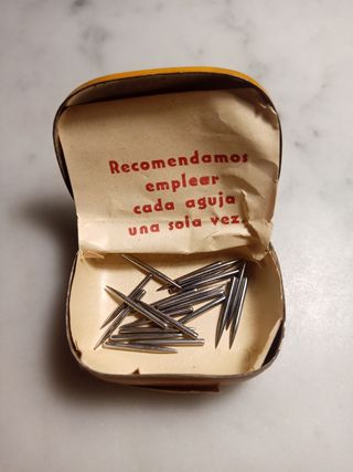 Caja metálica agujas gramófono