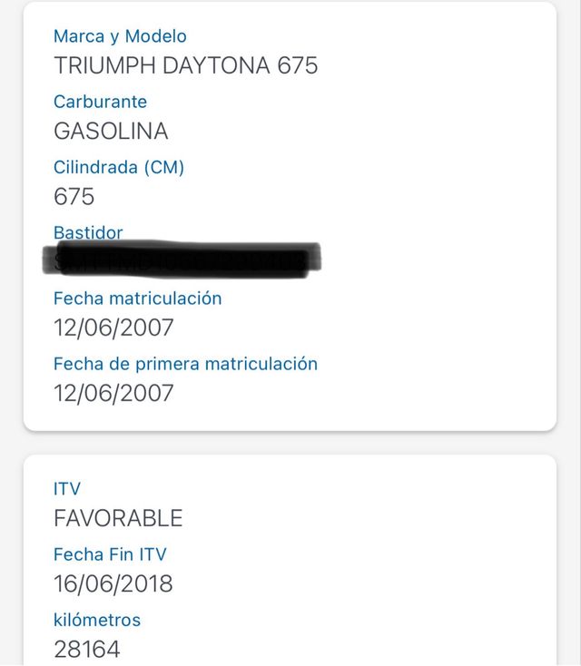 Triumph Daytona 675 CIRCUITO lista para rodar