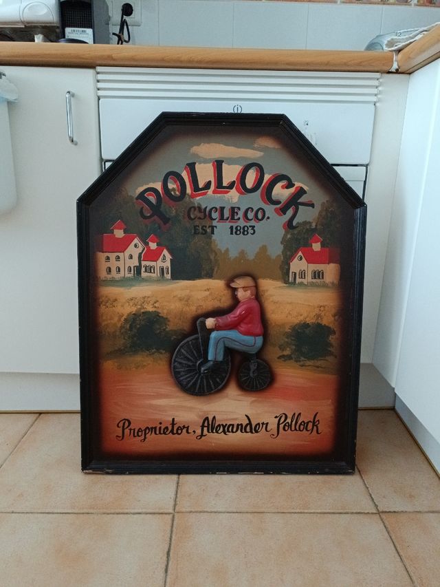 Cuadro madera relieve. Madrid