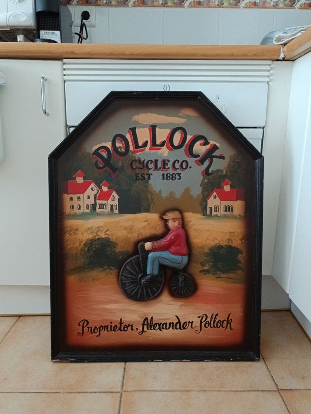 Cuadro madera relieve. Madrid