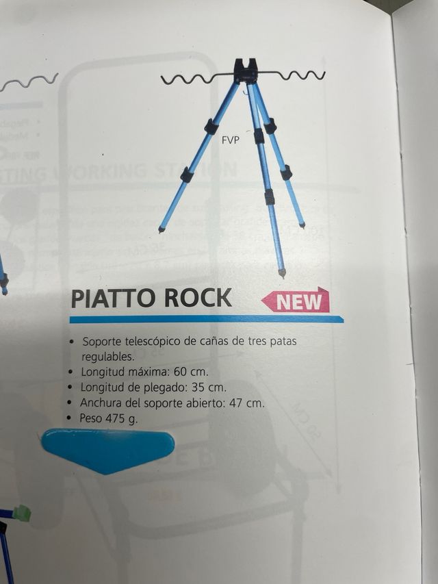 Soporte telescópico de Cañas Piatto Rock Vercelli.