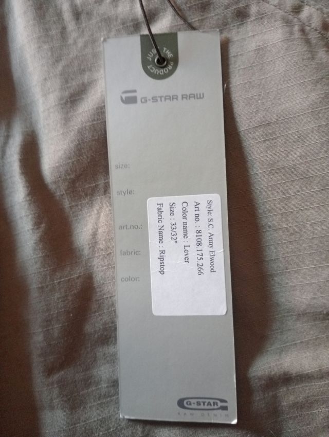 Pantalón g star 33/32 nuevo