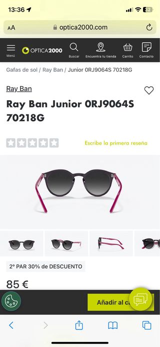 Gafas RayBan de niña