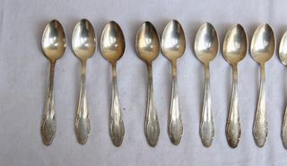 12 cucchiaini caffè argentati ARG 1000