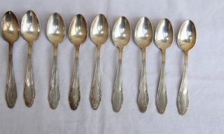 12 cucchiaini caffè argentati ARG 1000