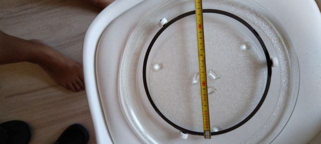 Plato cristal microondas más soporte sam