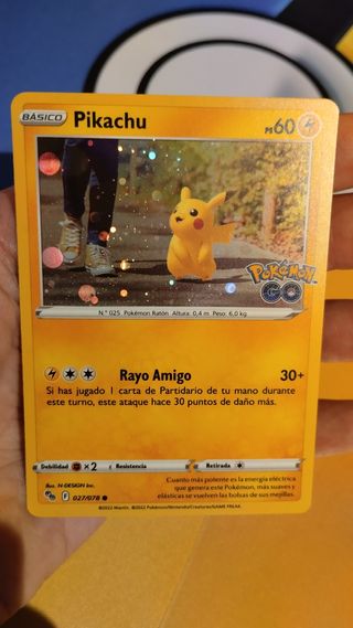 Pikachu Holo carta pokemon PGO