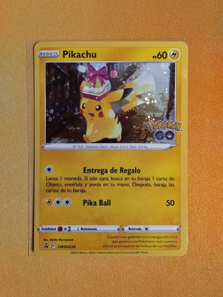 Pikachu Holo Swirl carta pokemon promo