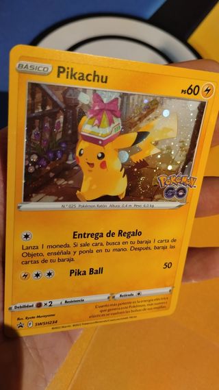 Pikachu Holo Swirl carta pokemon promo