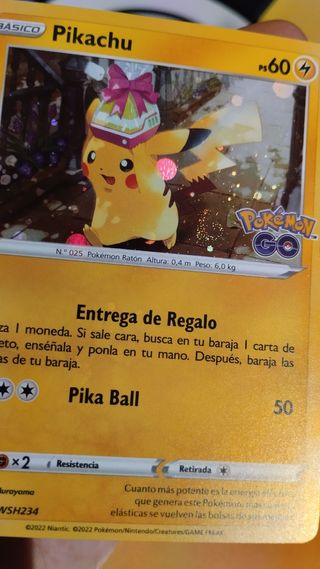 Pikachu Holo Swirl carta pokemon promo