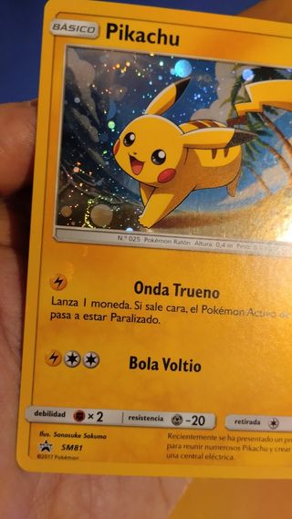 Pikachu Holo Swirl carta pokemon promo