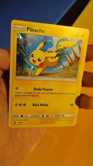 Pikachu Holo Swirl carta pokemon promo