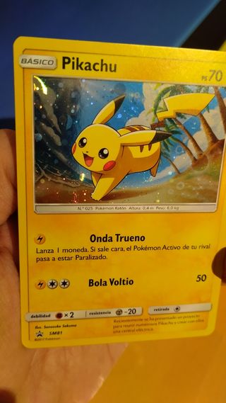 Pikachu Holo Swirl carta pokemon promo