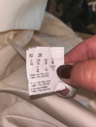 Vestido de novia color champagne