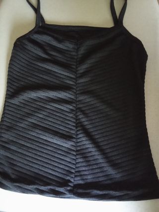 Camiseta con rayas semitransparente S/M