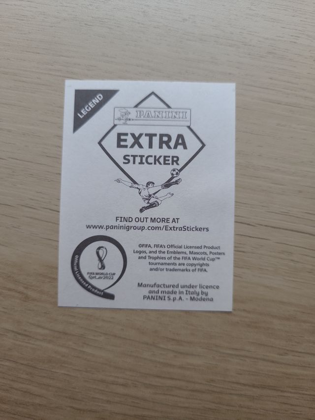 Cromo neymar extra sticker mundial 2022