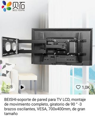SOPORTE PARED SMART TV 55 muy robusto..