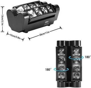 ✅️Cabeza Móvil Beam Spider 8x5W RGB Beam
