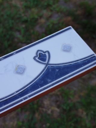 Lote 4 azulejos decorativos azul y blanco